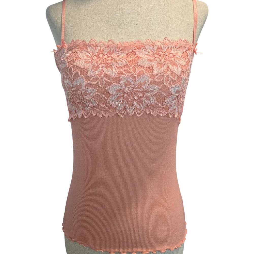 Peachy lace cami tank